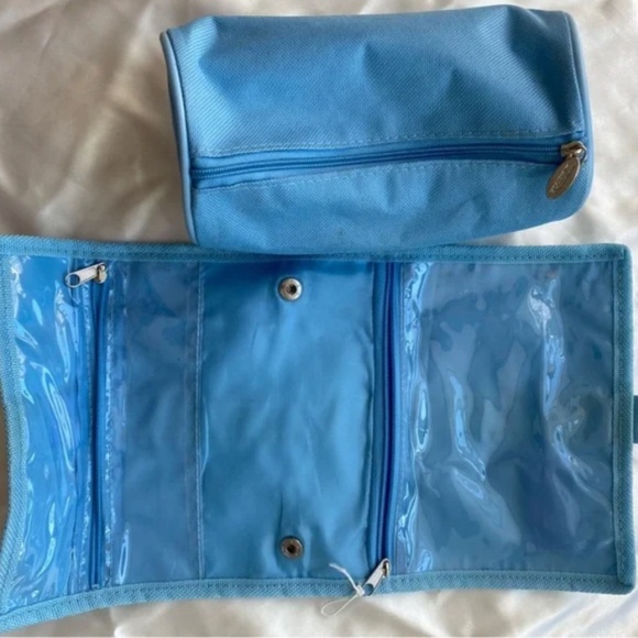 Biotherm Blue Roll Up Makeup Toiletry Bag - Picture 3 of 3